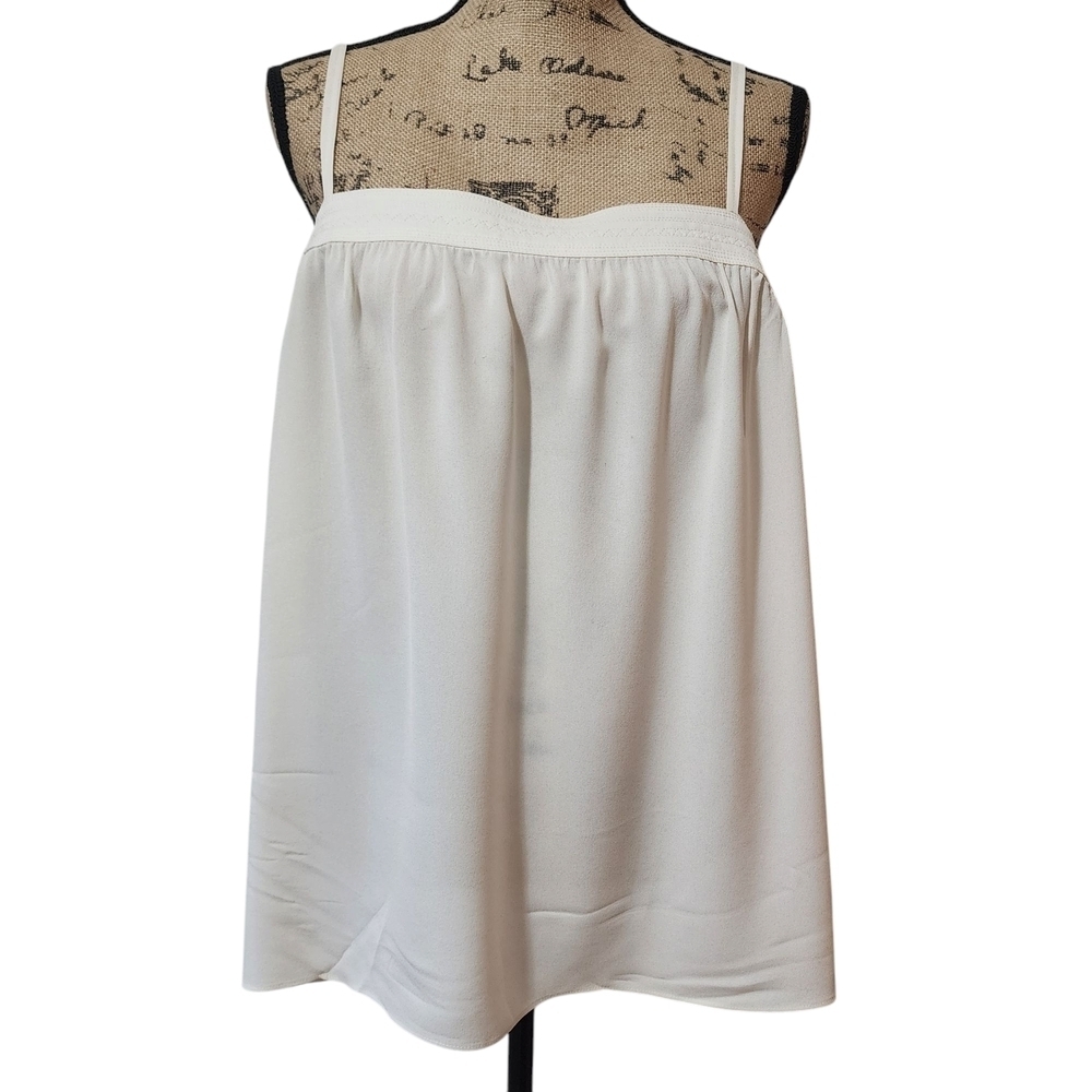 Vince 100% Silk Elegant White Strapless Top - Large - Picture 2 of 6